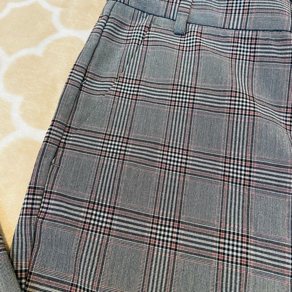 Plus Sized Gray and Red Plaid Pants - Picture 6 of 6